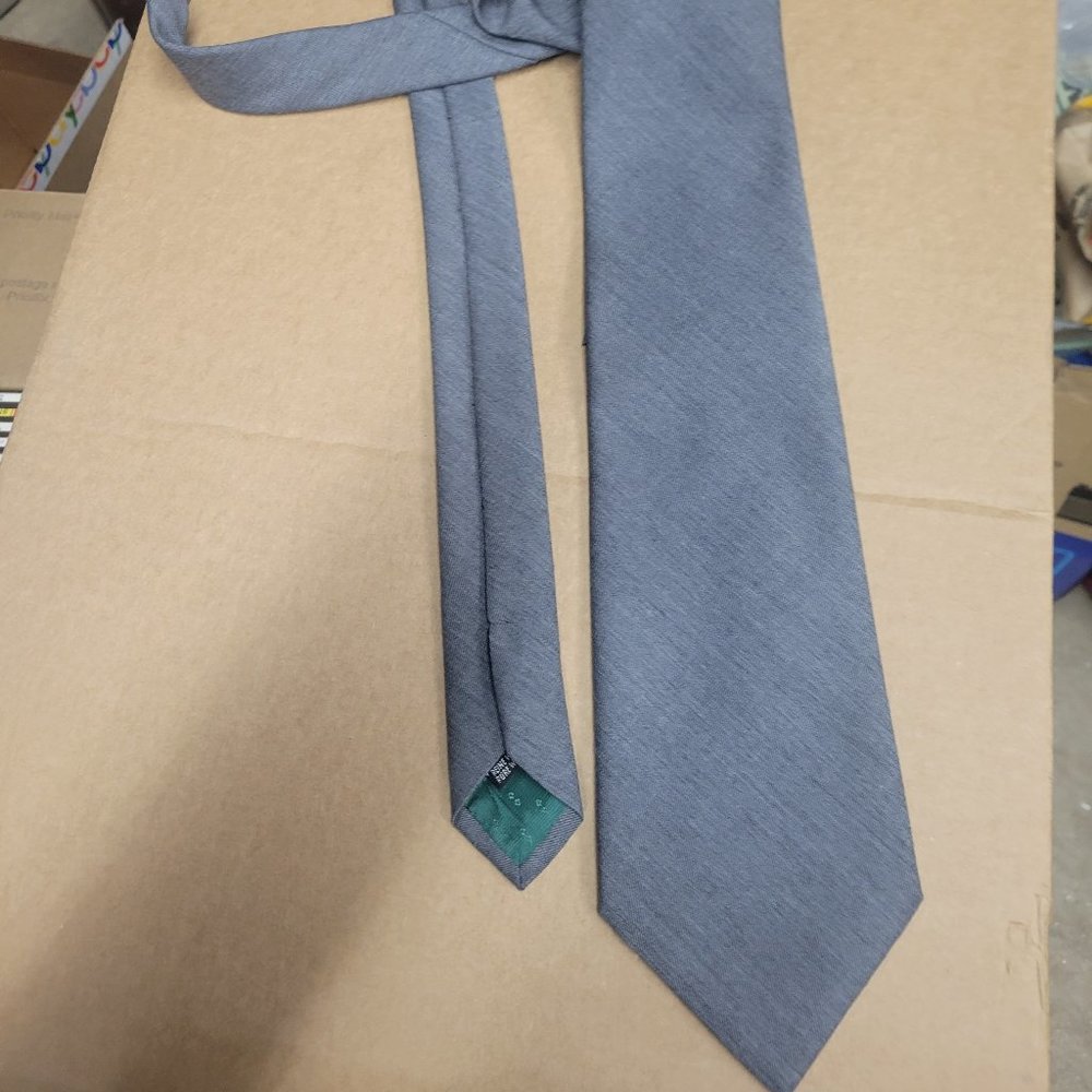 ZADI ANDREWS 100% WOOL TIE NECKTIE GREY GRAY